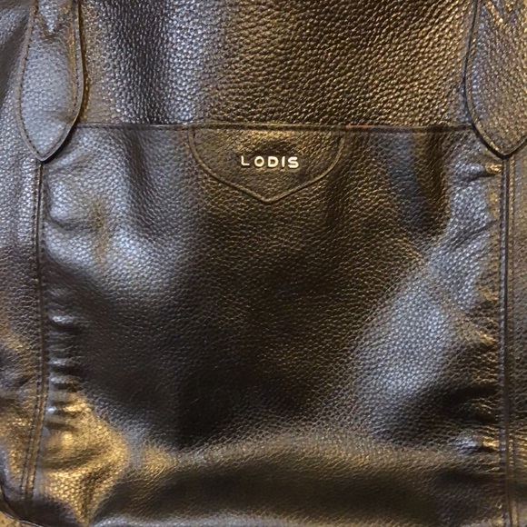 LODIS ALL LEATHER TOTE SHOULDER BAG GREAT INSIDE AND OUT - Picture 2 of 13